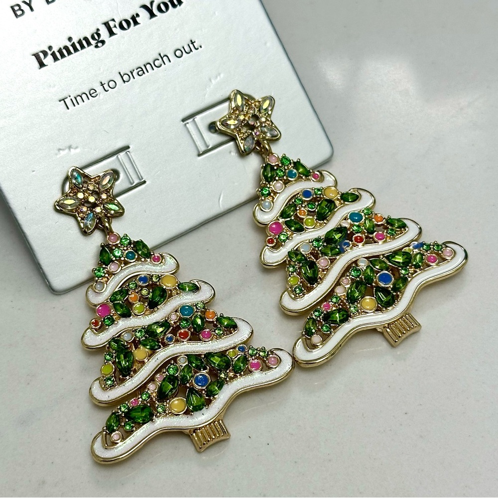 SUGARFIX x Baublebar Christmas Tree Earrings, New